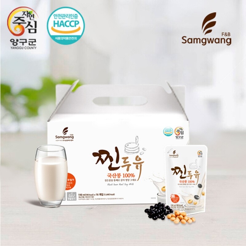 농업회사법인(주)삼광에프앤비,삼광100% 국산콩 찐두유(190ml*32입)
